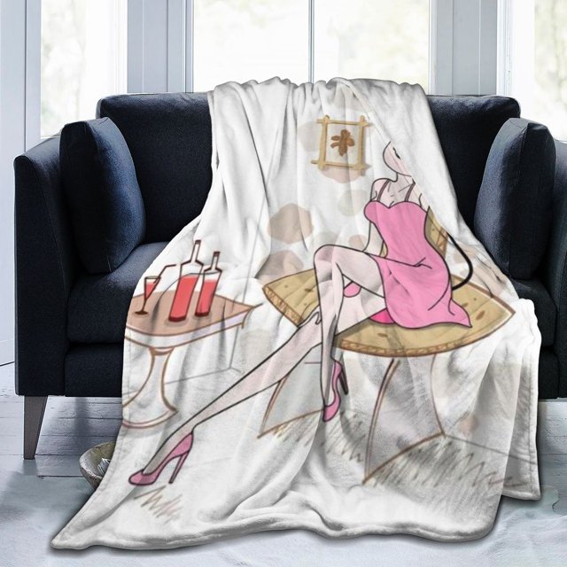 UltraSoft Micro Fleece Blanket,Funny Cat Cute Gray Cat And Lovely