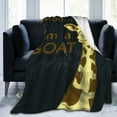 UltraSoft Micro Fleece Blanket,Funny Giraffe Quote I'm A Goat,Custom