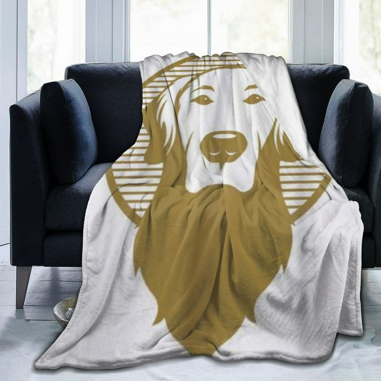 Golden retriever fleece blanket top