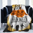 UltraSoft Micro Fleece Blanket,Halloween Ghost Pumpkin Bats Full Moon
