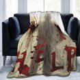 UltraSoft Micro Fleece Blanket,Halloween Help Me With Bloody Hands For