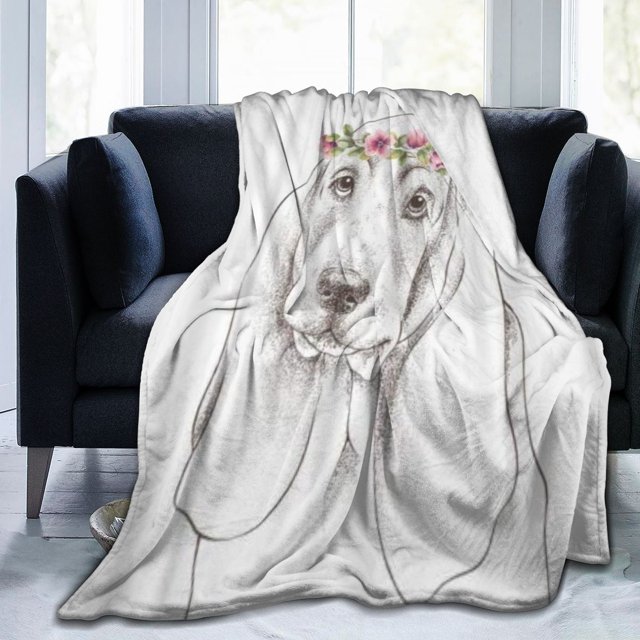 UltraSoft Micro Fleece Blanket,Hand Drawn Of Dog Portrait With Cute