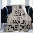 UltraSoft Micro Fleece Blanket,Keep Calm And Walk The Dog,Custom Home