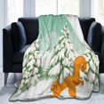 UltraSoft Micro Fleece Blanket,Red Animal Running Squirrel In The