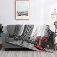 UltraSoft Micro Fleece Blanket,Red Bus On The Streets Of London,Warm