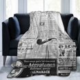 UltraSoft Micro Fleece Blanket,Retro Newspapers Print,Custom Home