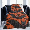 UltraSoft Micro Fleece Blanket,Vampire Bats On Orange Cozy Lovely