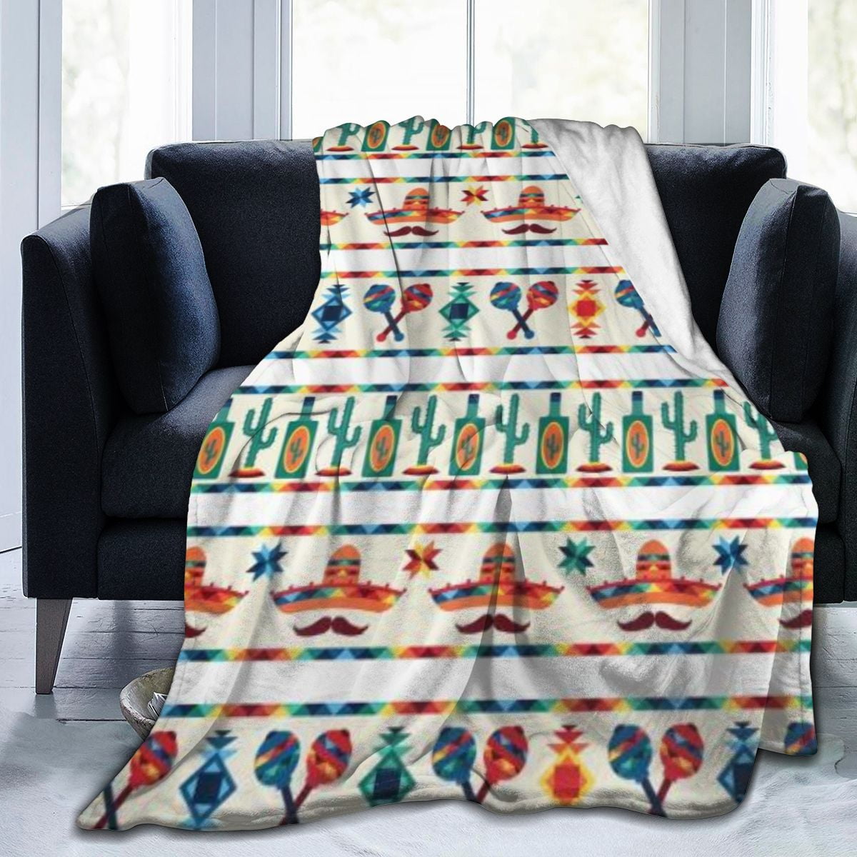 UltraSoft Micro Fleece Blanket,Vintage Aztec Traditional Zigzag Tribal