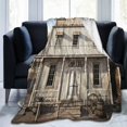 UltraSoft Micro Fleece Blanket,Western Cowboy Style Rustic Wooden