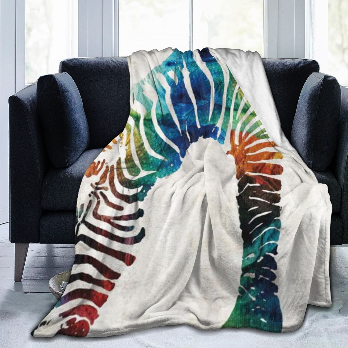 UltraSoft Micro Fleece Blanket,Zebra Abstract Wild Animal Vintage