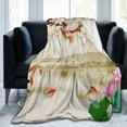 UltraSoft Micro Fleece Blanket,Zen Art Chinese Style Lotus Landscape