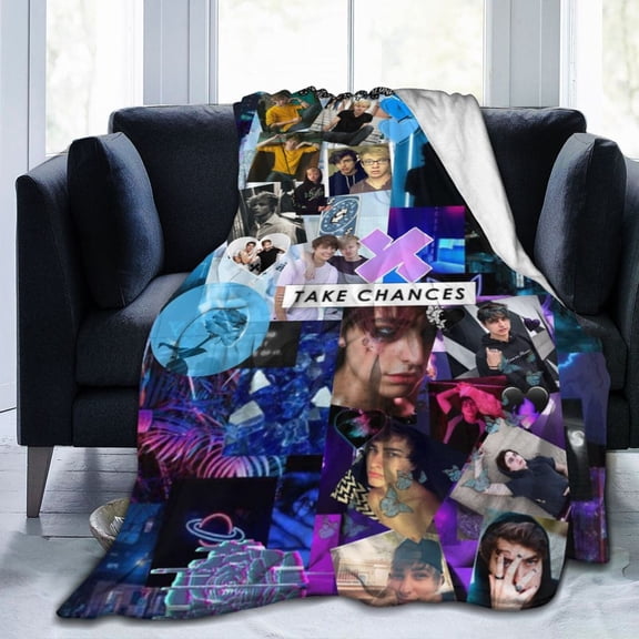 Ultra-Soft Micro Fleece Warm Sam and Colby XPLR Blanket Throw Fluffy Fleece Blanket Decorative Quilt Four Seasons Lightweight For Couch Sofa Travel Camping Office 60"X50"