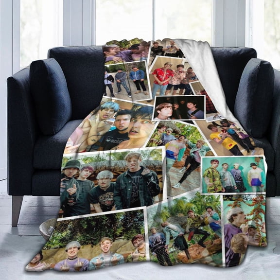 Ultra-Soft Micro Fleece Warm Sam and Colby XPLR Blanket Throw Fluffy Fleece Blanket Decorative Quilt Four Seasons Lightweight For Couch Sofa Travel Camping Office 60"X50"