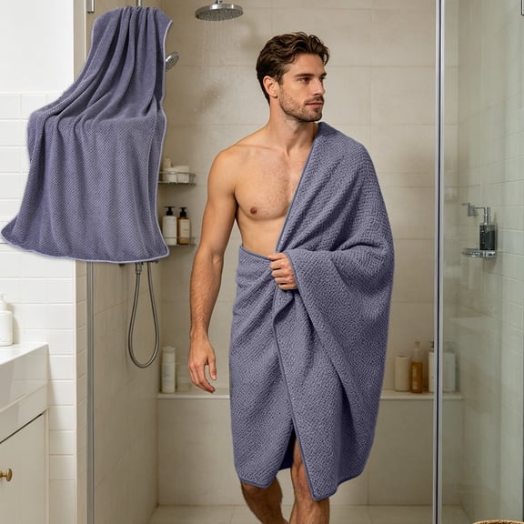 Ultra Soft Microfiber Bath Towels, Quick Dry Large Shower Cloths, Lightweight Absorbent Wraps, Fade Resistant Body Towels, Portable Daily Essentials for Bathing, Gym Workouts and Outdoor Travel