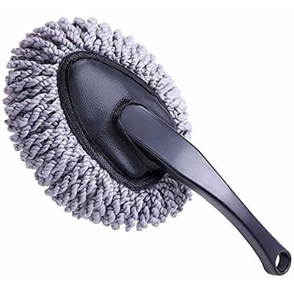 Ultra Soft Microfiber Car Cleaning Duster with Handle Car Cleaning Brush, Drill-Free for Exterior Dust Remover Car Window Cleaning Dusting Brushes car Accessories Exterior (Mini Car Duster)