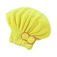 thumbnail image 1 of Ultra Soft Microfiber Hair Drying Towel Wrap for Women Super Absorbent Quick Dry Turban with Button Loop Anti-Frizz Shower Cap 1 Pack, 1 of 2