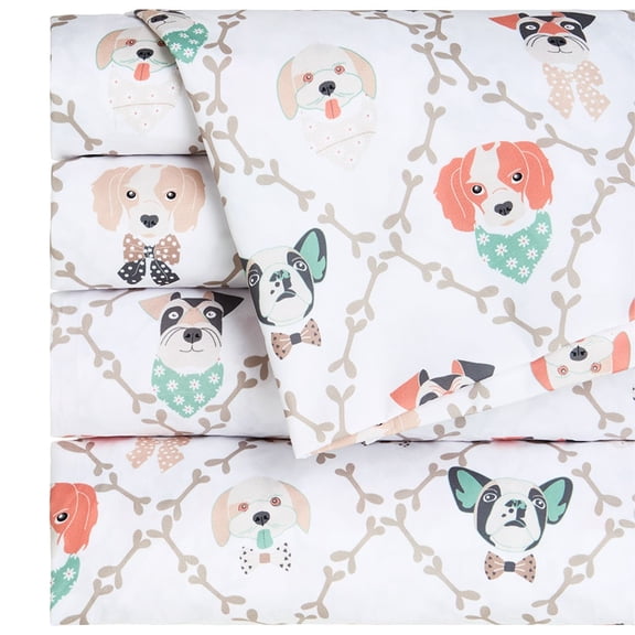 Ultra-Soft Microfiber Sheet Set Cats and Dogs