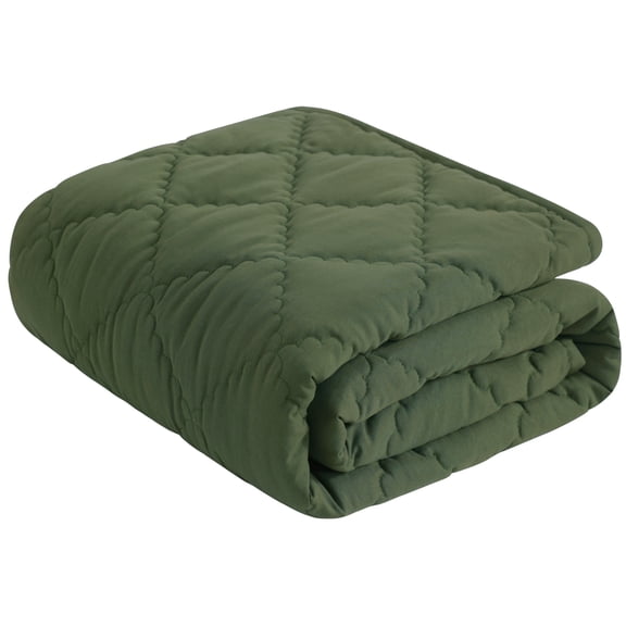 Ultra Soft Microfiber Toddler Comforter - Down Alternative Lightweight Crib Quilted Blanket, 39" x 47", Olive Green, Ntbay