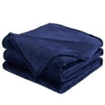 thumbnail image 1 of Ultra Soft Microplush Fleece Twin Blanket, All Season Fuzzy Luxury Lightweight Cozy Bed Blankets for Bed, Couch, Sofa, Travel, Camping (Navy,66"X90"), 1 of 8