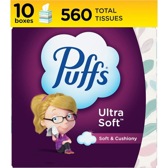 Ultra Soft Non-Lotion Tissues, 10 Cubes, 56 Tissues Per Box