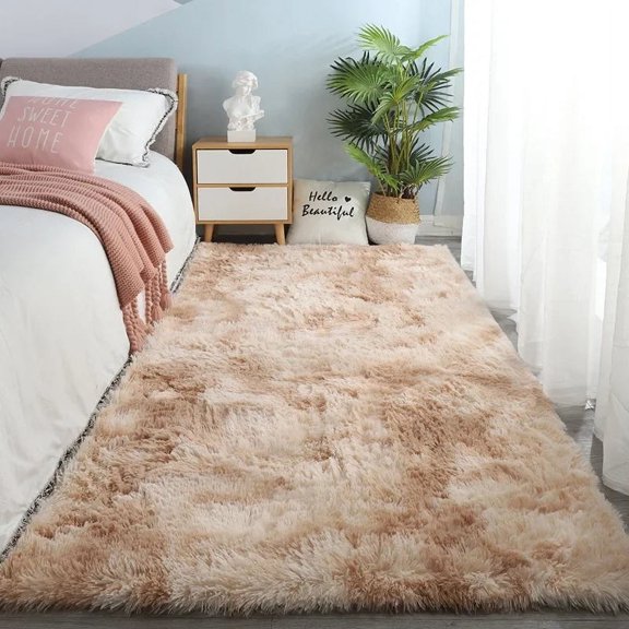 Ultra Soft Plush Area Rug – Fluffy Velvet Carpet with Anti-Slip Backing Indoor Floor Mat for Living Room, Bedroom & Kids Room