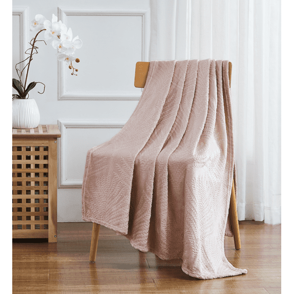 Ultra Soft & Plush Ferns Fleece Throw Blankets - Assorted Colors 50" X 60"