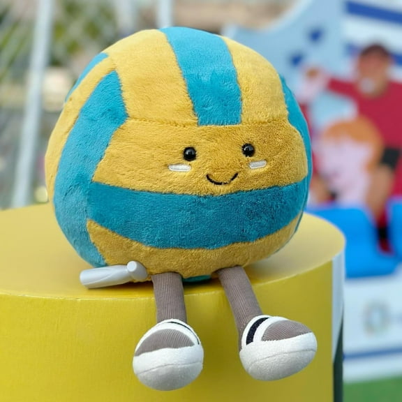 Ultra-Soft Polyester Volleyball Plush Pillow, Fun Gift for Teen Girls and Boys