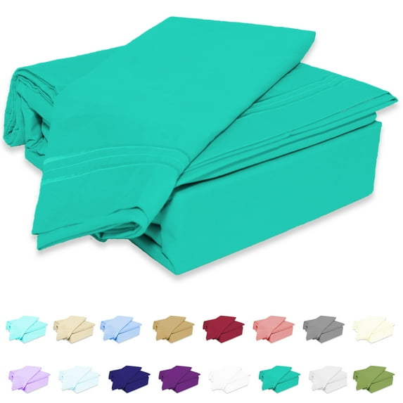 Ultra Soft Premium Bamboo Bed Sheet - Breathable, Wrinkle Free, Deep Pocket, Hypoallergenic - 3 Piece Bamboo Set (Teal, Twin/Twin XL)