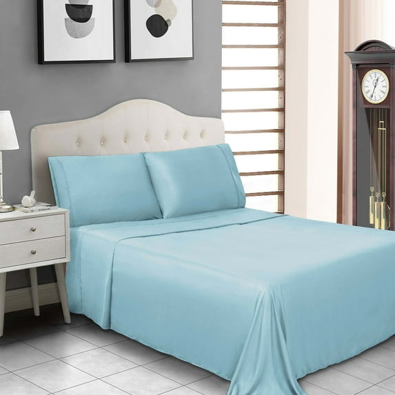 Ultra-Soft Rayon from Beech Wood, Modal Sheet Set, California King, Light Blue