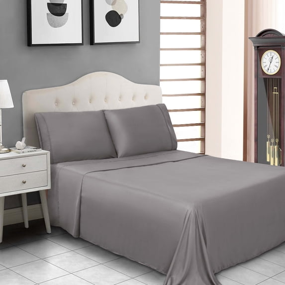 Ultra-Soft Rayon from Beech Wood, Modal Sheet Set, Queen, Grey