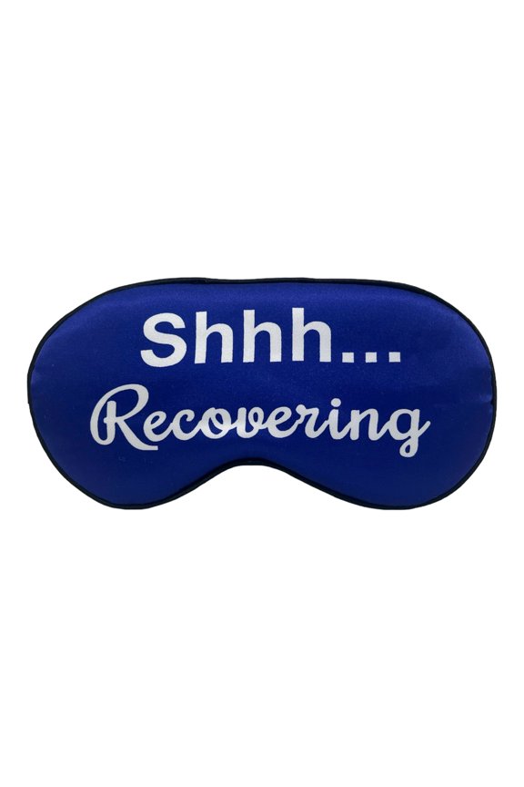 Ultra Soft Recovery Sleeping Mask by Silly Obsessions. Light Blocking Eye Mask for Recovering Patient. Get Well Soon Sympathy Gift for Family & Friends. Fun After Surgery Gift (Shh...Recovering)