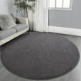 thumbnail image 1 of Ultra Soft Round Area Rugs for Living Room Bedroom, 5x5 Feet Dark Grey Thickened Memory Foam Modern Indoor Circle Carpets, Non-Slip Comfy Circular Rug for Boys Girls Nursery Room Home Decor, 1 of 15