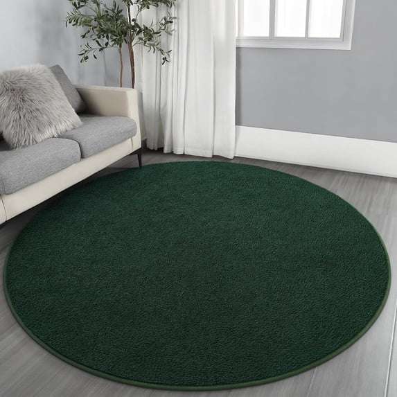 Ultra Soft Round Area Rugs for Living Room Bedroom, Thickened Memory Foam Modern Indoor Circle Carpets, Non-Slip Comfy Circular Rug