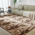 thumbnail image 1 of Ultra Soft Rug for Living Room, 3X5 Fluffy Shag Area Rug for Bedroom, Modern Shaggy Carpets Fuzzy Rug for Teens Dorm Nursery Home Decor Aesthetic, Upgrade Anti-Skid Durable, Tie-Dyed Coffee, 1 of 18