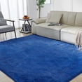 thumbnail image 1 of Ultra Soft Rug for Living Room, 3X5 Fluffy Shag Area Rug for Bedroom, Modern Shaggy Carpets Fuzzy Rug for Teens Dorm Nursery Home Decor Aesthetic, Upgrade Anti-Skid Durable, Blue, 1 of 18