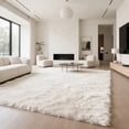 thumbnail image 1 of Ultra Soft Rug for Living Room, 8'x10' Fluffy Shag Area Rug for Bedroom, Dorm Bedside Modern Home Decor, Cream White, 1 of 8