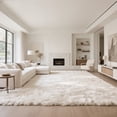 thumbnail image 1 of Ultra Soft Rug for Living Room, 9'x12' Fluffy Shag Area Rug for Bedroom, Dorm Bedside Modern Home Decor, Cream White, 1 of 8