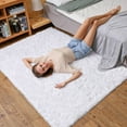 thumbnail image 1 of Cshidworld Ultra Soft Rug for Living Room, 4X6 Fluffy Area Rug for Bedroom, Modern Shaggy Carpets Fuzzy Rug for Teens Dorm Bedside Home Decor Aesthetic, Heavy Duty Non Slip, White, 1 of 7