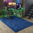 thumbnail image 1 of Cshidworld Ultra Soft Rug for Living Room, 4X6 Fluffy Area Rug for Bedroom, Modern Shaggy Carpets Fuzzy Rug for Teens Dorm Bedside Home Decor Aesthetic, Heavy Duty Non Slip, Blue, 1 of 7