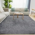 thumbnail image 1 of Cshidworld Ultra Soft Rug for Living Room, 6X9 Fluffy Area Rug for Bedroom, Modern Shaggy Carpets Fuzzy Rug for Teens Dorm Bedside Home Decor Aesthetic, Heavy Duty Non Slip, Dark Gray, 1 of 7