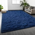 thumbnail image 1 of Cshidworld Ultra Soft Rug for Living Room, 6X9 Fluffy Area Rug for Bedroom, Modern Shaggy Carpets Fuzzy Rug for Teens Dorm Bedside Home Decor Aesthetic, Heavy Duty Non Slip, Blue, 1 of 7
