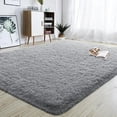 thumbnail image 1 of Cshidworld Ultra Soft Rug for Living Room, 6X9 Fluffy Shag Area Rug for Bedroom, Modern Shaggy Carpets Fuzzy Rug for Teens Dorm Bedside Home Decor Aesthetic, Heavy Duty Non Slip, Gray, 1 of 7