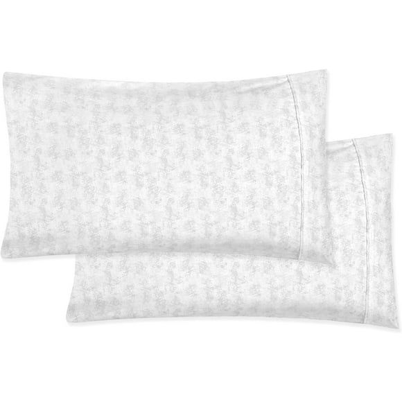 Ultra Soft Set of 2 Sea Waves Print Pillowcases - 1500 Premium Hotel Quality Microfiber, Soft and Smooth Envelope Closure 2-Piece Pillow Covers - Standard/Queen, Wave Beige