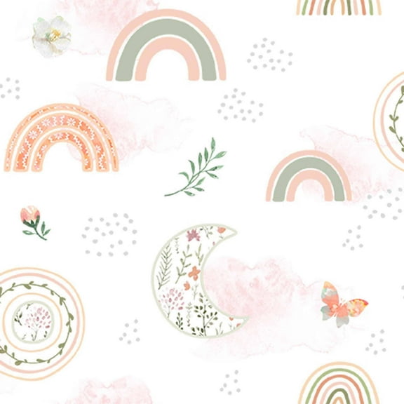 Springs Creative Flannel Moon Beam Rainbow Baby