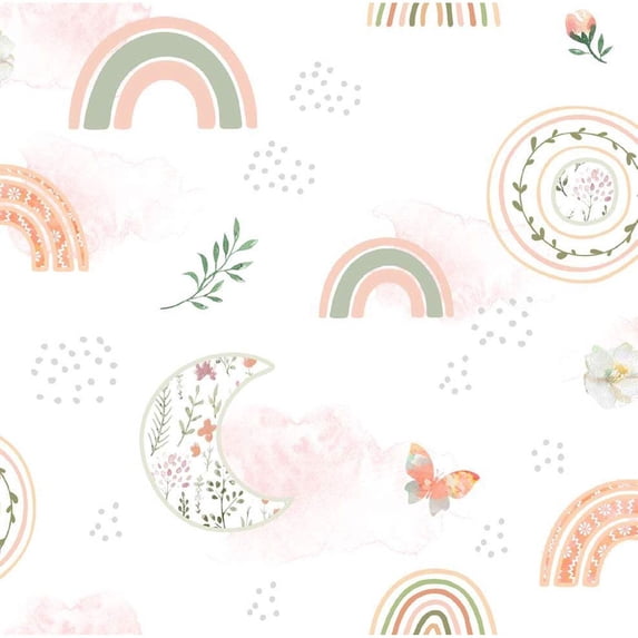 Springs Creative Flannel Moon Beam Rainbow Baby