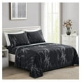 thumbnail image 1 of Ultra Soft Silky Deep Pocket Rich Printed Bedding Rayon from Bamboo All Season 6 Pieces Sheet Set with 4 Pillowcases, Modern Black Marble Pattern Queen Size, 1 of 8