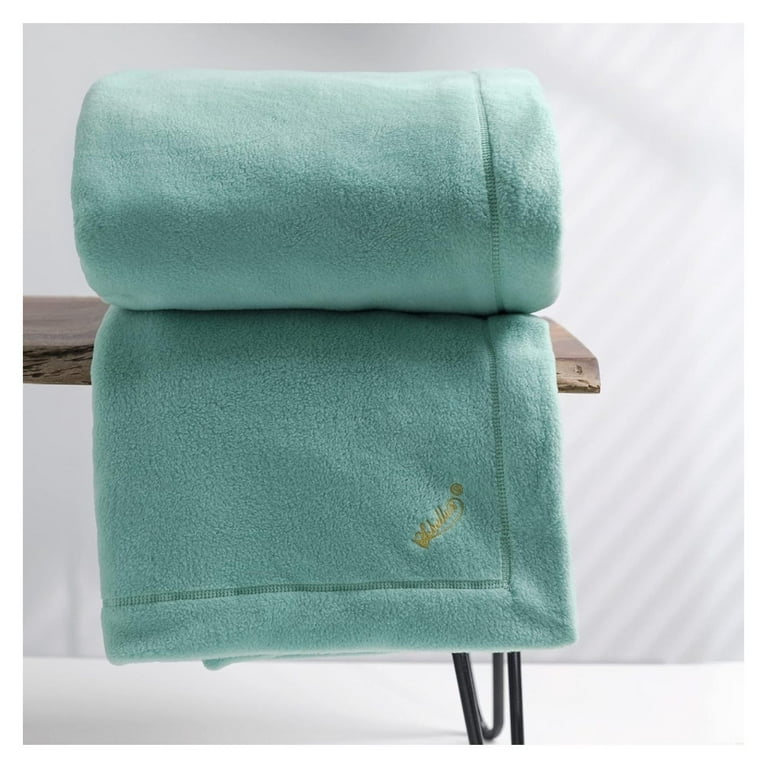 Ultra Soft Sobellux Fleece Blanket 100 Spun for Plush Comfort Available in a Variety of Colors and Sizes 108X90 King Sea Mist