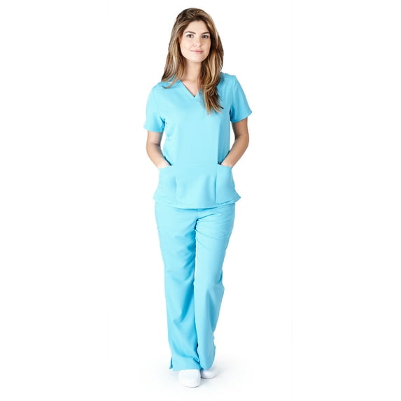 Ultra Soft Stretch Junior Mock Wrap Medical Scrub set 8118 9120