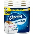thumbnail image 1 of Ultra Soft Super Mega Toilet Paper, 2-Ply, White, 366 Sheets/Roll, 6 Rolls/Pack, 3 Packs/Carton (01568), 1 of 1