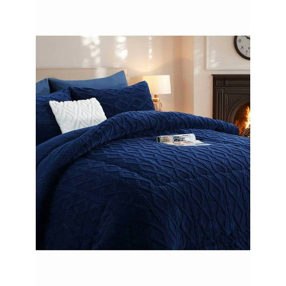 Ultra-Soft Taffeta Comforter - Warm Winter Quilt, Breathable Double Sided Velvet Blanket, Fluffy Plush for Twin Full Queen King, Machine Washable, Christmas Halloween Gift